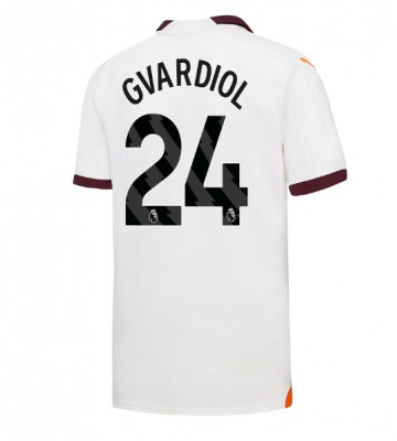 Maillot de foot Manchester City Josko Gvardiol #24 Extérieur 2023-24 Manches Courte